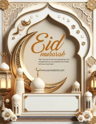 Eid Mubarak Flyer Template Volante (Carta US)