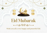 eid mubarak Greeting Card Postcard template