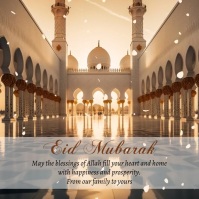 Eid Mubarak Greeting Publicação no Instagram template