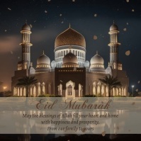Black Eid Celebration Wpis na Instagrama Template