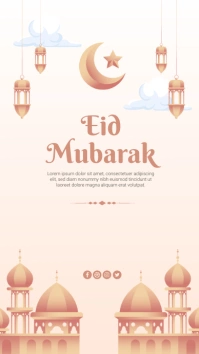 Eid Mubarak Greeting Instagram Story Digitale Vertoning (9:16) template