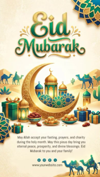 Eid Mubarak Instagram Story template