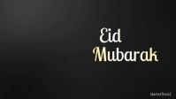 Eid Mubarak Ramadan Cover Gold Greeting Card template