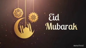 Black Eid Mubarak Vidéo de couverture Facebook Template