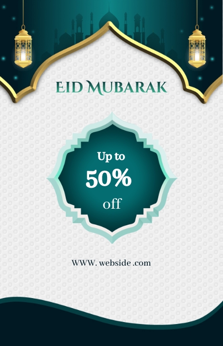 Eid mubarak sale card template (1) Szeroki pół strony