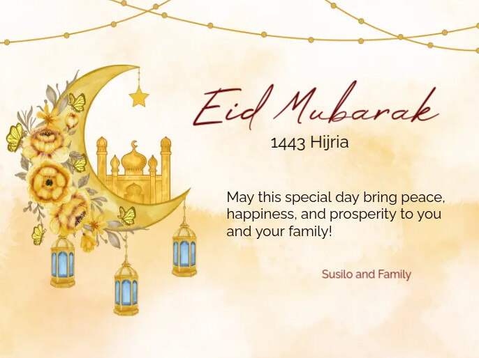 Eid Mubarak templates Pagtatanghal