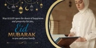 Eid Mubarak Video Roll Up Banner 3' × 6' template