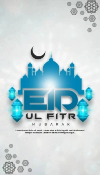 Eid Mubarik and eid ul fitr Instagram and fac Business Card template