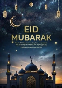 Eid mubrak video template A4