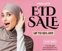 Eid Sale Mittelgroßes Rechteck template