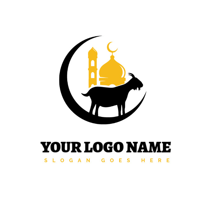 Eid ul adha logo/qurbani logo/islamic festival logo/bakra eid logo/eid mubarak goat icon 徽标 template
