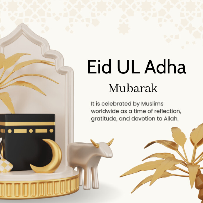Eid UL Adha Mubarak template online greeting Instagram Post