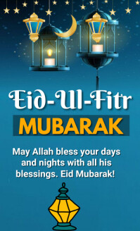 Turquoise Eid Mubarak Greeting US Legal Template