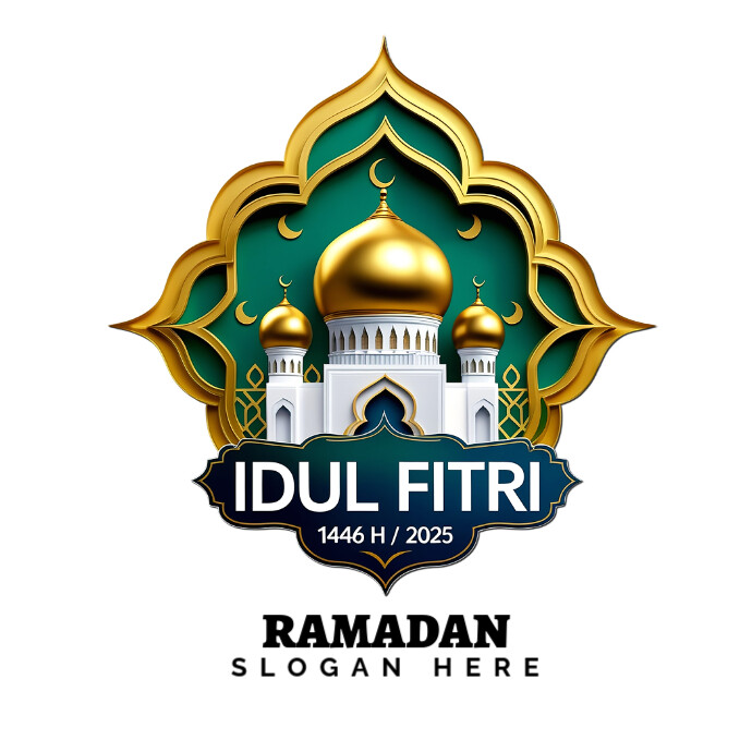 Eid ul Fitr 2025 Logótipo template