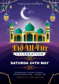 eid ul fitr Celebration A4 template
