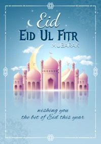 Eid Ul Fitr Mubarak A5 template