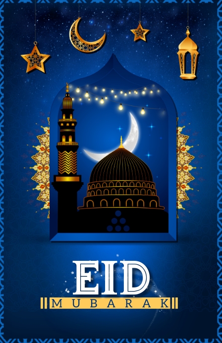 Eid Ul Fitr Mubarak Tablóide template