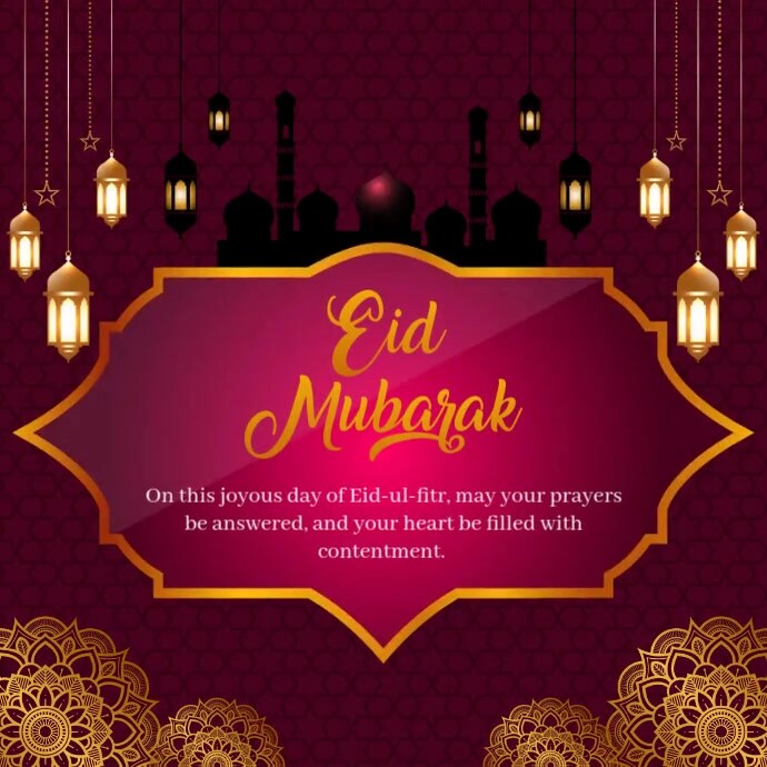 Eid Wish Instagram Post Template | PosterMyWall
