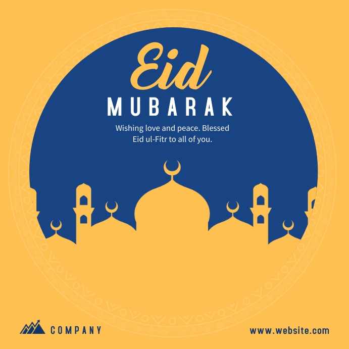 eid wish social media Template | PosterMyWall