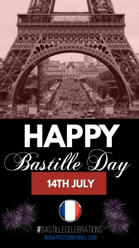 eiffel tower งานแสดงผลงานแบบดิจิทัล (9:16) template