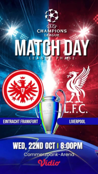 Eintracht Frankfurt vs Liverpool Instagram Story template
