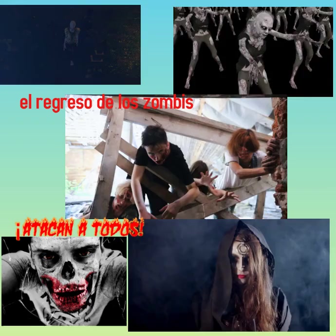 el día del zombi Instagram Post template