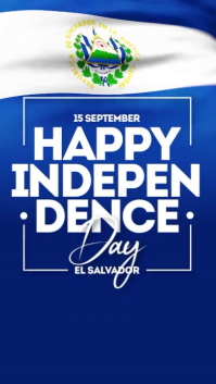 Azul El Salvador Independence Day Instagram Story Template