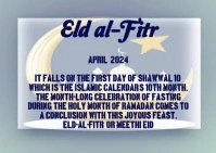 Eld al-Fitr Celebration Postcard template