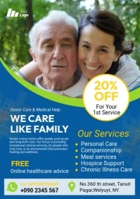 Senior Care Service Flyer A4 template