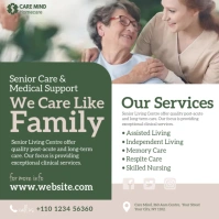 Elder Care Service Ad Instagram Post template