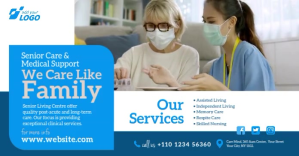 Elder Care Service Ad Ibinahaging Larawan sa Facebook template