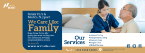 Elder Care Service Ad Facebook-coverfoto template