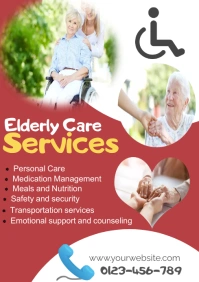 Elderly care services A4 template