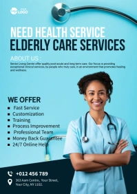 Elderly Home Care Flyer A1 template