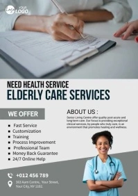 Elderly Home Care Flyer A1 template