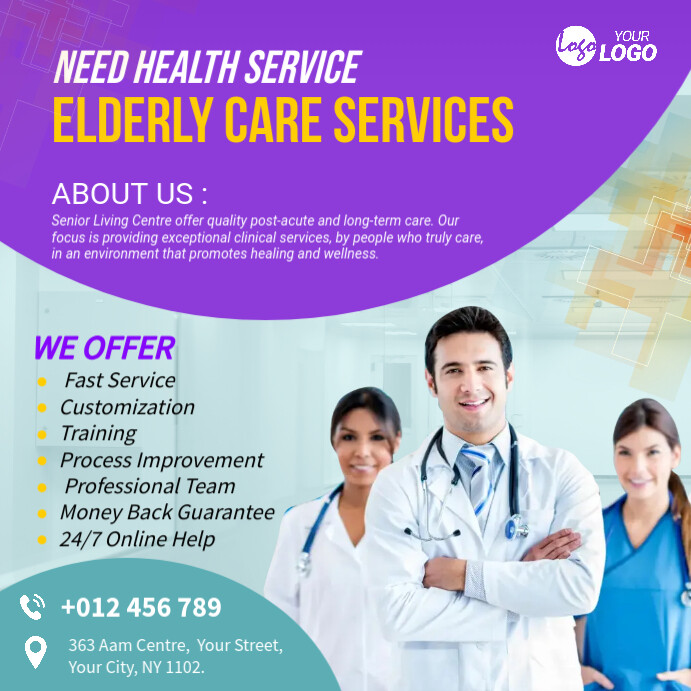 Home Care Posts Copy of Elderly Home Care Instagram Post | PosterMyWall