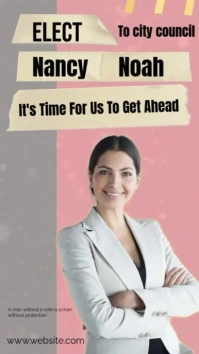 elect vote insta story Digital Display (9:16) template