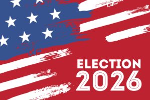 Election 2024 stylized american flag Drapeau template