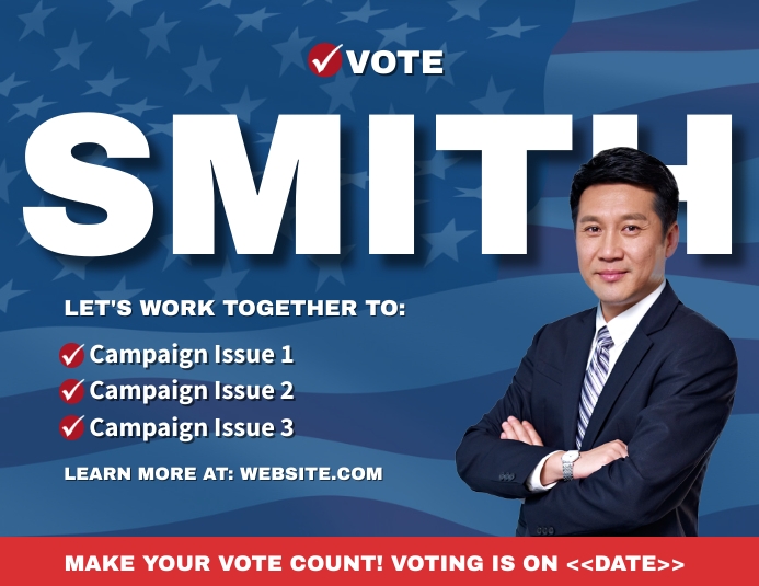 Election Ads 传单(美国信函) template