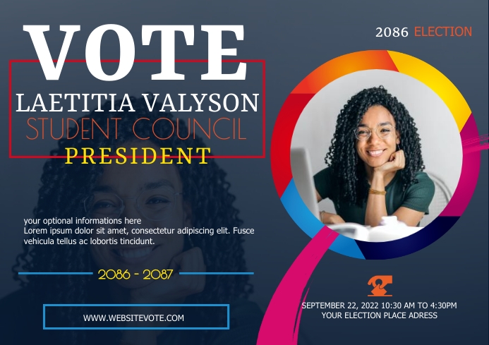 Student Council Campaign Poster Template