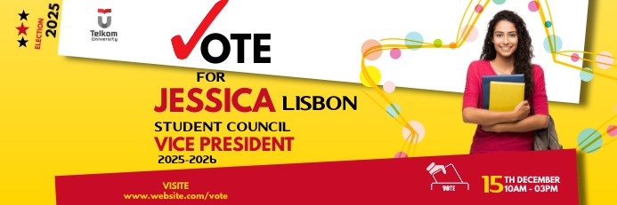Election Campaign, Student Council Election b Banner 2' × 6' template