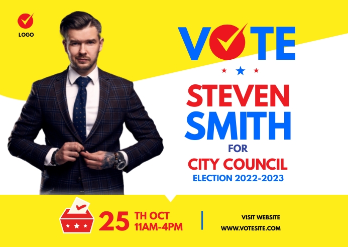 Election Campaign Ad postcard Template | PosterMyWall