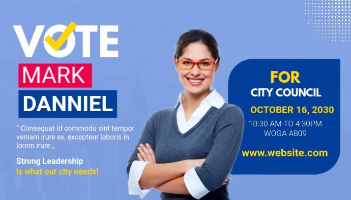 Election Campaign Blog Header Video Templates | PosterMyWall