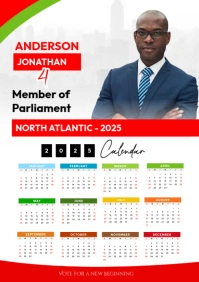 Election campaign calendar A4 A3 template