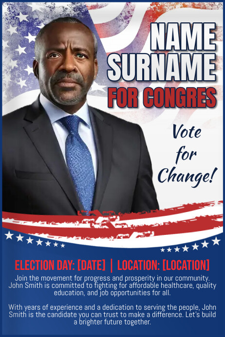 Election Campaign Candidate Poster Template D | PosterMyWall