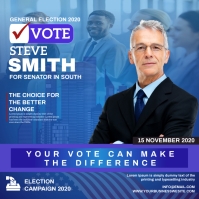 School Election Campaign Instagram Ad Editabl Template | PosterMyWall