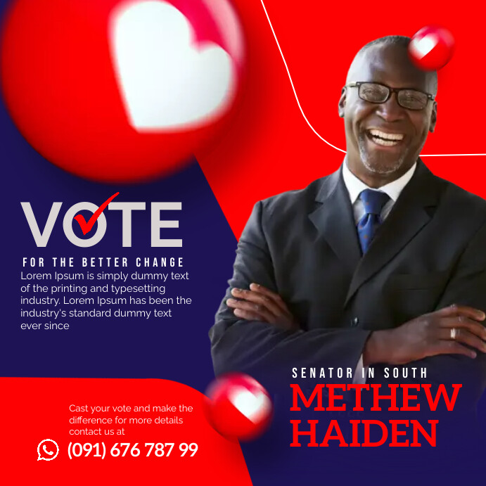 Election campaign Template | PosterMyWall