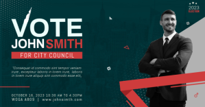 绿色 Election Campaign Facebook Gedeelde Prent Template