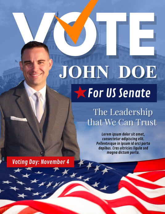 Election Campaign Flyer Template PosterMyWall Election Campaign Flyer Template PosterMyWall