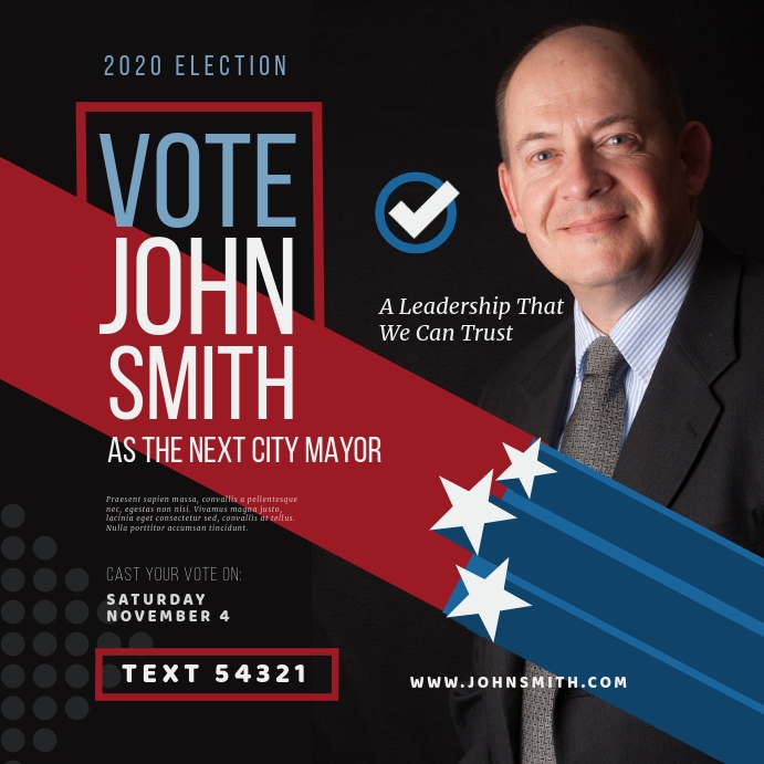 Example Election Post Copy of Election Campaign Instagram Post | PosterMyWall